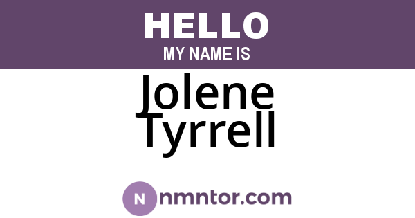 Jolene Tyrrell