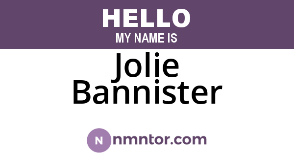 Jolie Bannister