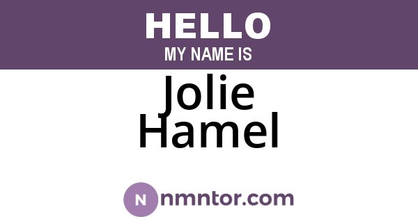 Jolie Hamel