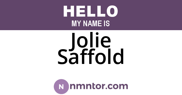 Jolie Saffold
