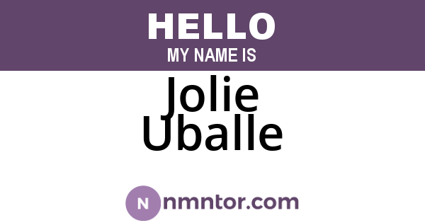 Jolie Uballe