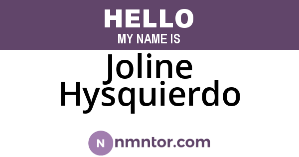 Joline Hysquierdo