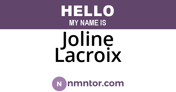 Joline Lacroix