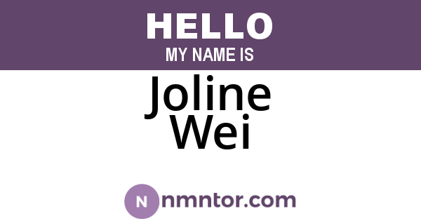 Joline Wei