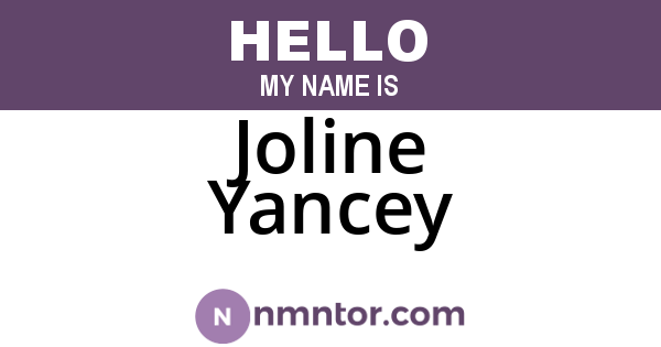 Joline Yancey