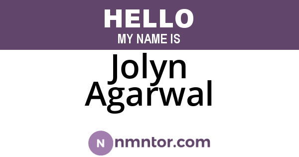 Jolyn Agarwal