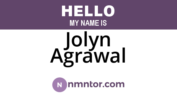 Jolyn Agrawal