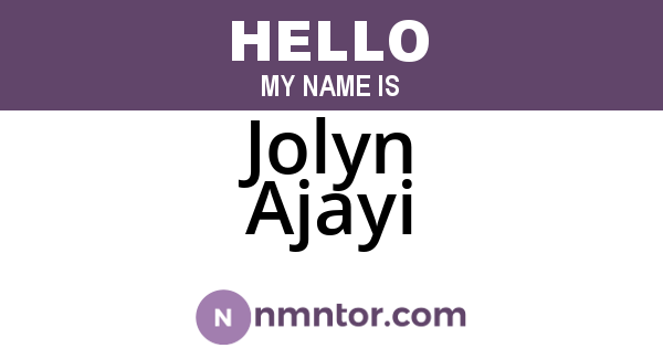 Jolyn Ajayi
