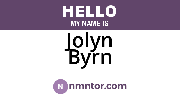 Jolyn Byrn