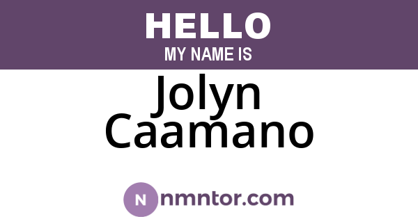 Jolyn Caamano