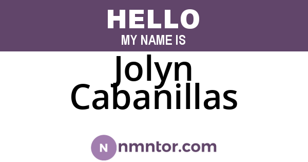 Jolyn Cabanillas