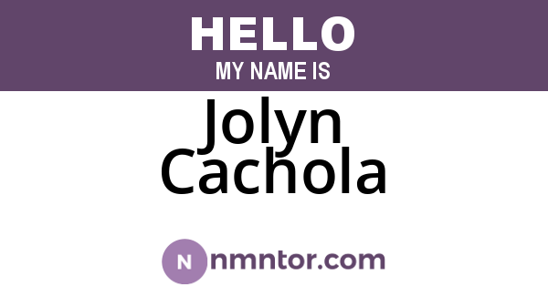 Jolyn Cachola