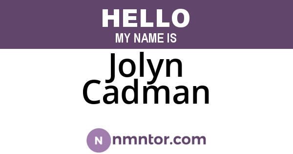 Jolyn Cadman
