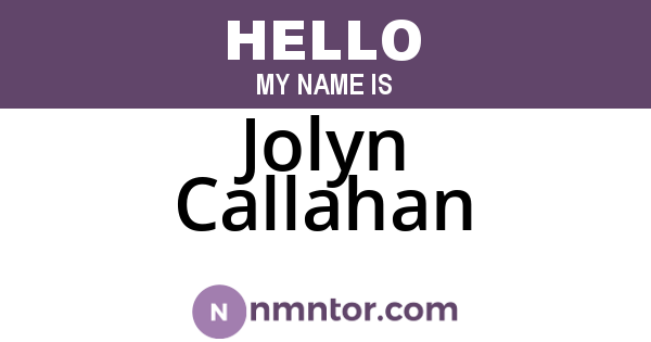 Jolyn Callahan