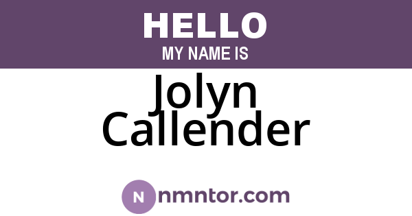 Jolyn Callender