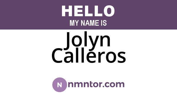 Jolyn Calleros