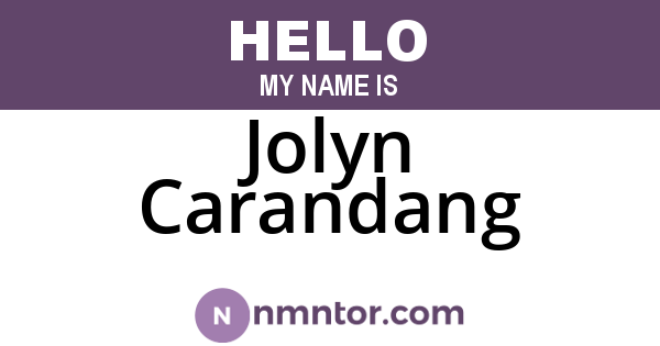 Jolyn Carandang