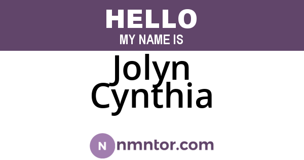 Jolyn Cynthia
