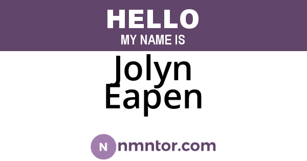 Jolyn Eapen