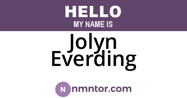 Jolyn Everding