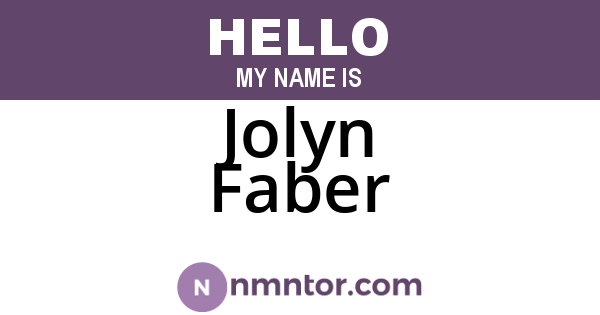 Jolyn Faber