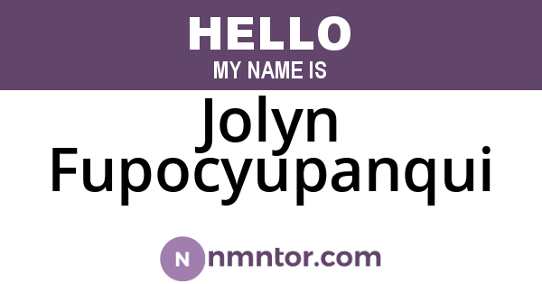 Jolyn Fupocyupanqui