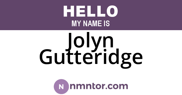 Jolyn Gutteridge