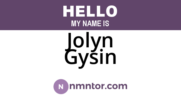 Jolyn Gysin
