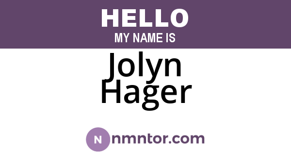 Jolyn Hager