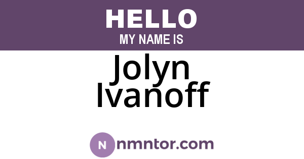 Jolyn Ivanoff