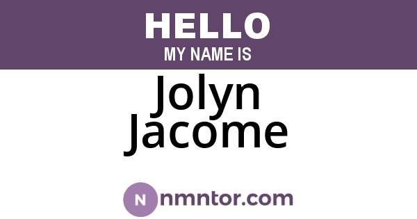 Jolyn Jacome
