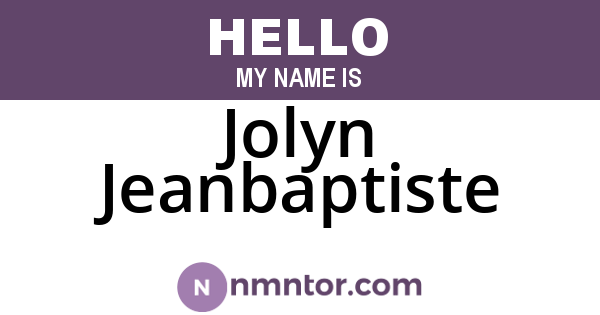 Jolyn Jeanbaptiste