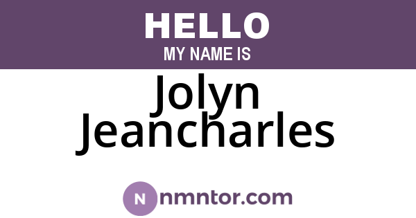Jolyn Jeancharles