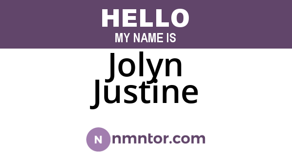 Jolyn Justine