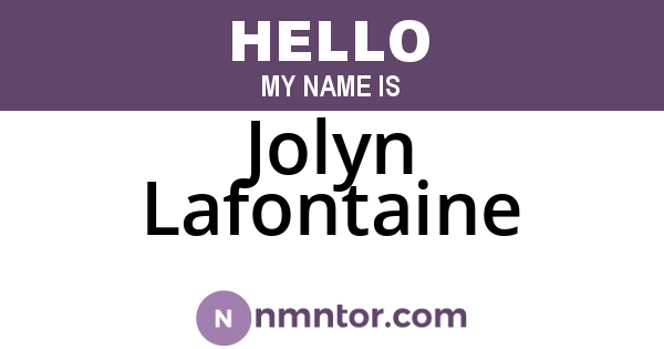Jolyn Lafontaine