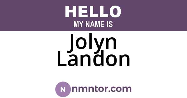 Jolyn Landon