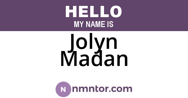 Jolyn Madan