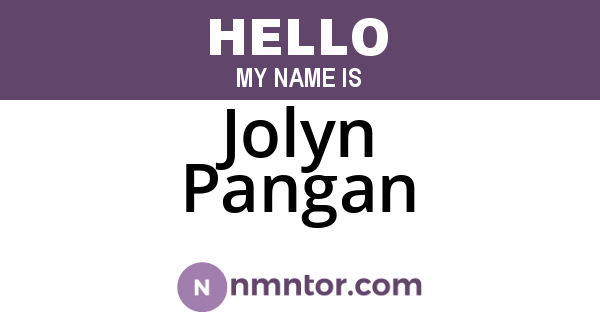 Jolyn Pangan