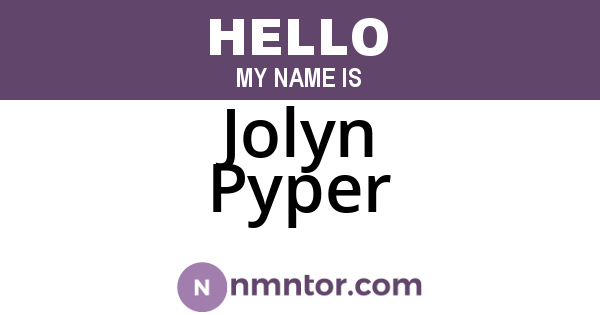 Jolyn Pyper