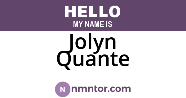 Jolyn Quante