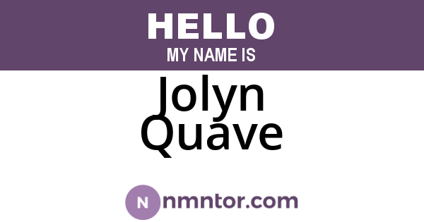 Jolyn Quave