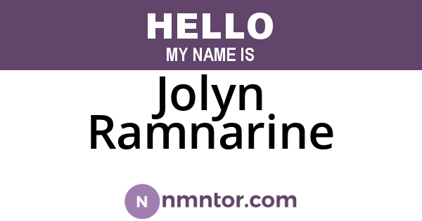 Jolyn Ramnarine