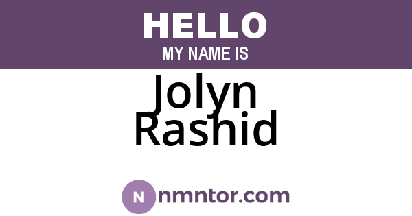 Jolyn Rashid
