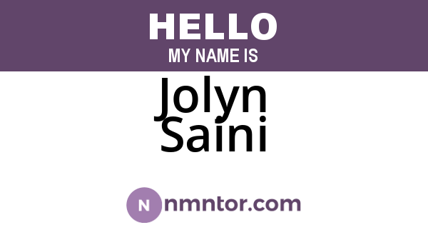 Jolyn Saini