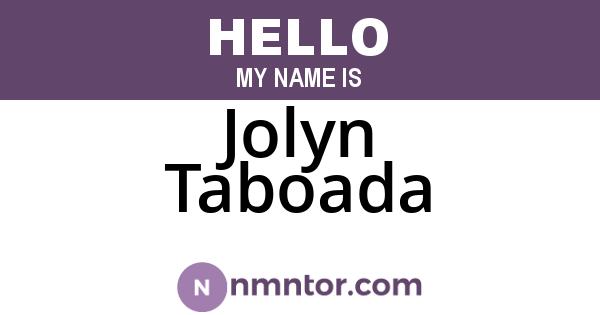Jolyn Taboada