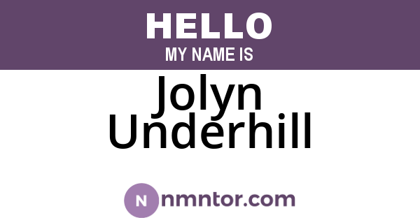 Jolyn Underhill