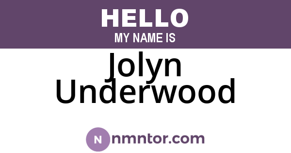 Jolyn Underwood