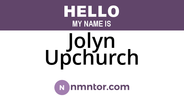 Jolyn Upchurch