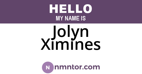 Jolyn Ximines
