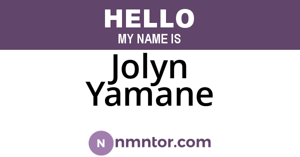 Jolyn Yamane